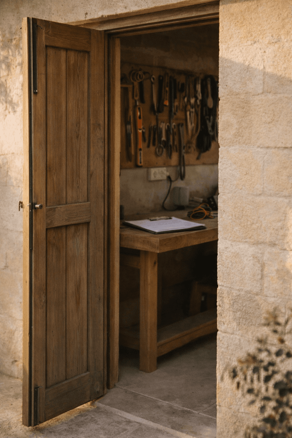 A quiet stone doorway representing the property as a place with its own record